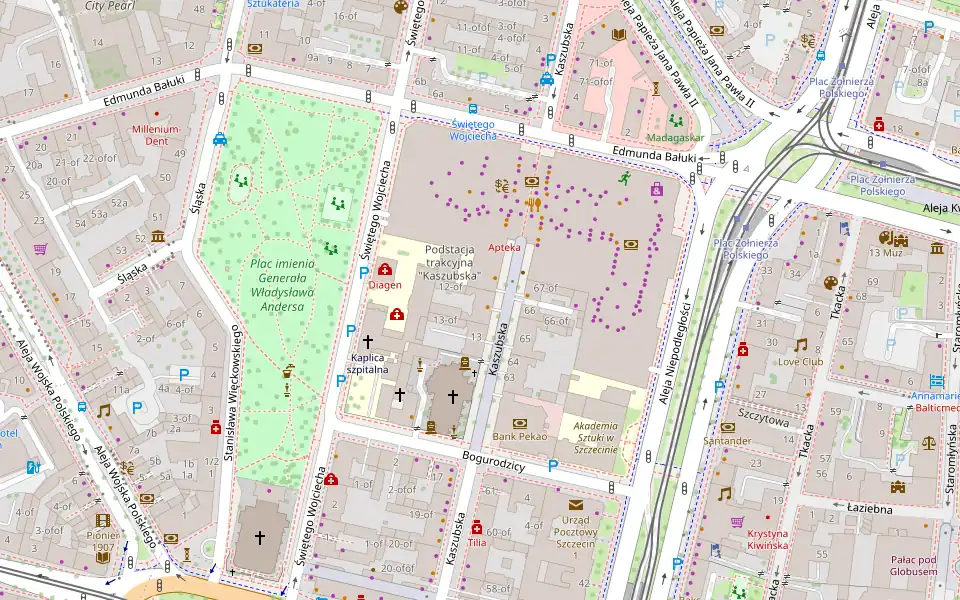 Mapa: Hospůdka, ul. Kaszubska 12 w Szczecinie